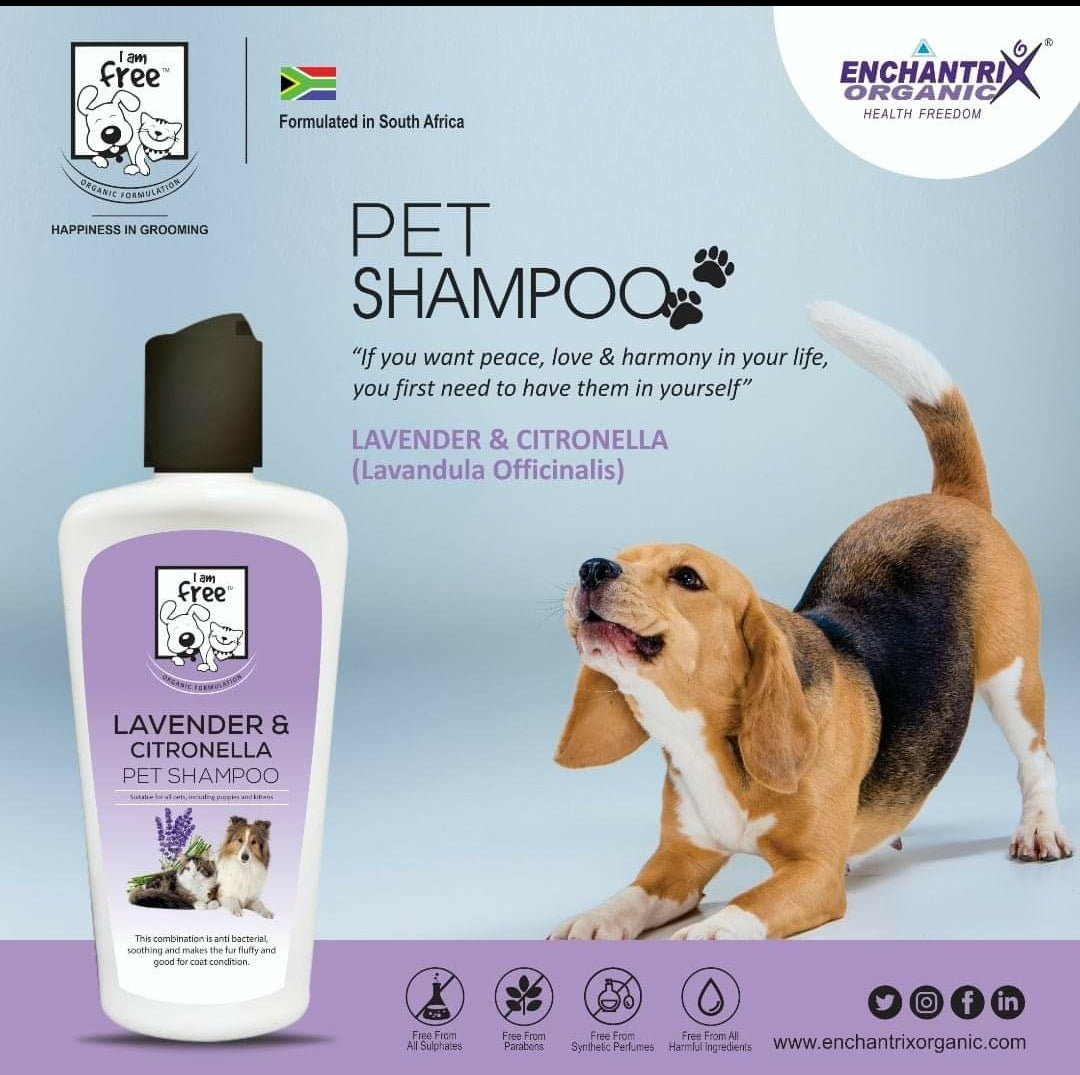 I AM FREE® Lavender & Citronella Oil Pet Shampoo with Conditioner- 200 ml