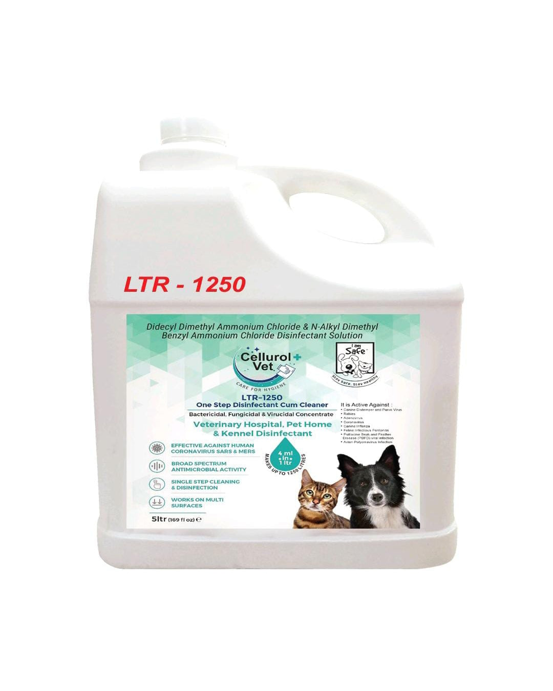 Cellurol LTR-1250 One Step Disinfectant Cum Cleaner 5Ltrs.