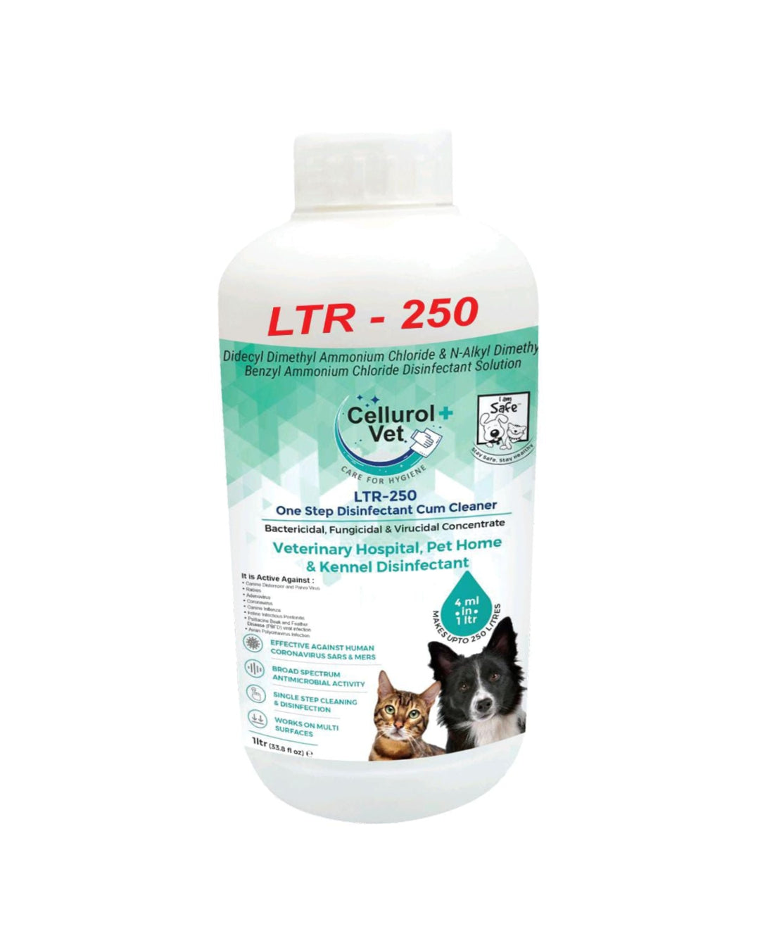 Cellurol LTR-250 One Step Disinfectant Cum Cleaner 1Ltr.