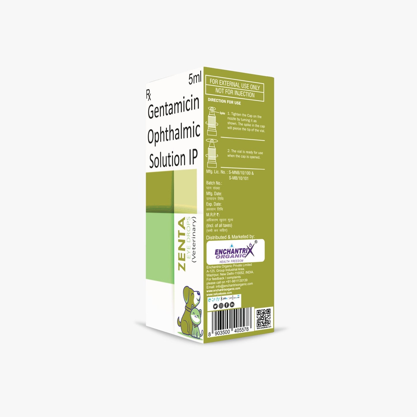 ZENTA Eye drop 5 ML - Gentamycin Ophthalmic Solution