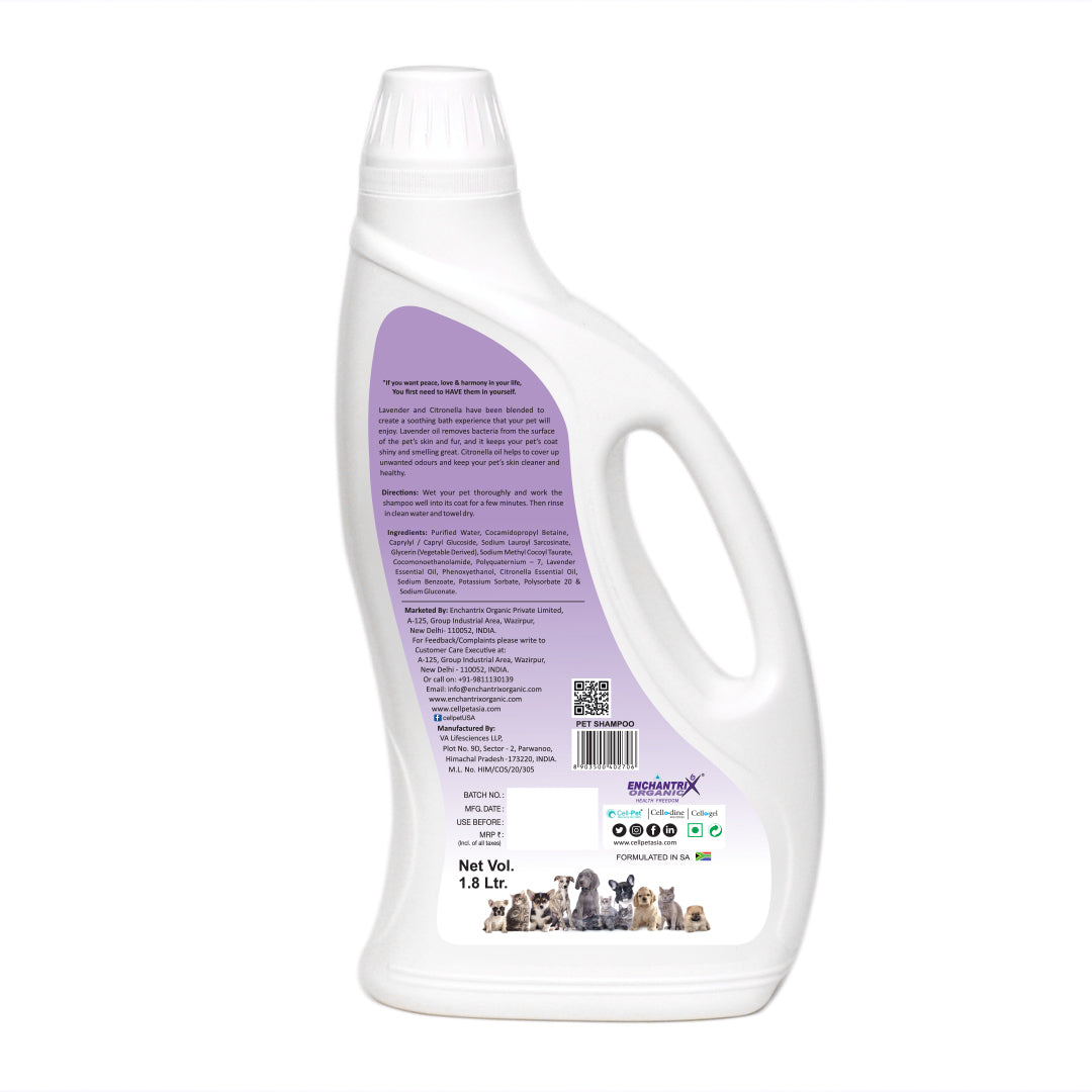 I AM FREE® Lavender & Citronella Oil Pet Shampoo with Conditioner - 1.8 Ltr.