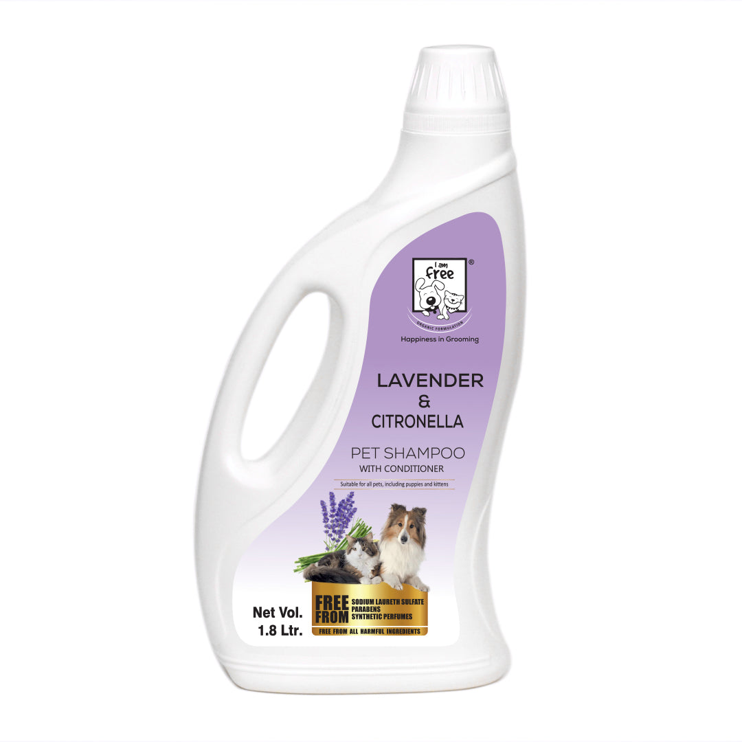 I AM FREE® Lavender & Citronella Oil Pet Shampoo with Conditioner - 1.8 Ltr.