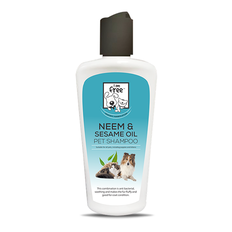 I AM FREE® Neem & Sesame Oil Pet Shampoo with Conditioner - 200 ml