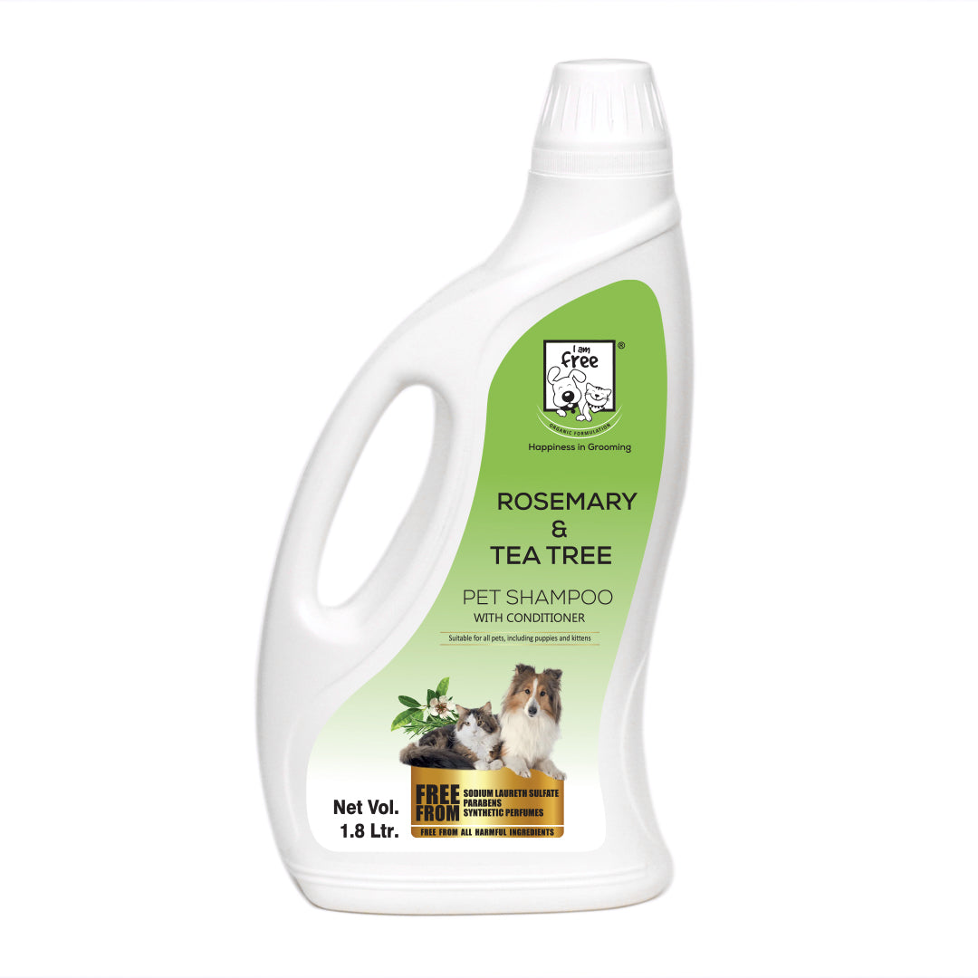 I AM FREE® Rosemary & Tea Tree Pet Shampoo with Conditioer- 1.8 Ltr