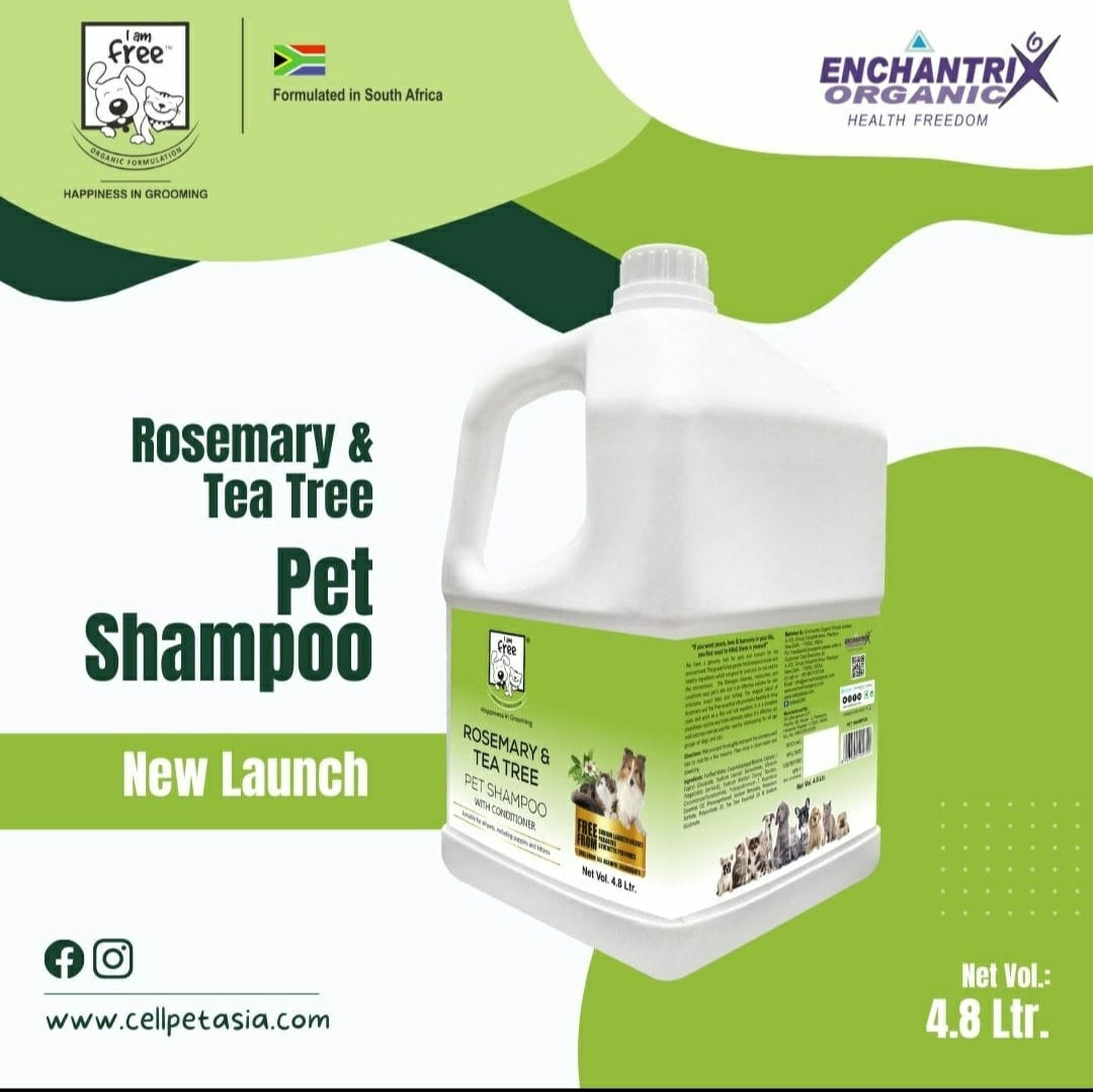 I AM FREE® Rosemary & Tea Tree Pet Shampoo with Conditioner - 4.8 Ltr